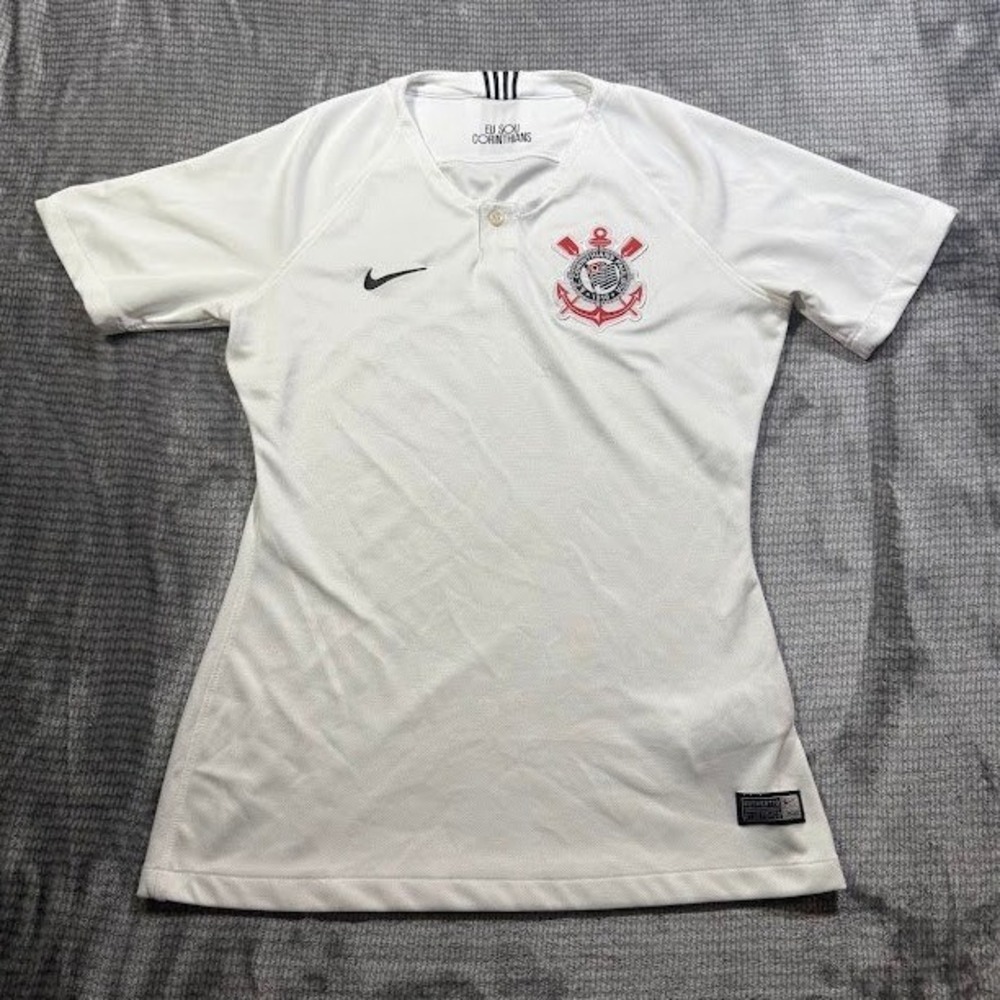 Nike White Women's Soccer Jersey with Red Crest
